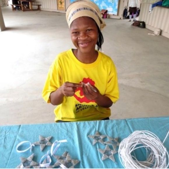 Hand Beaded Angel Ornament - Picture 3 of 3